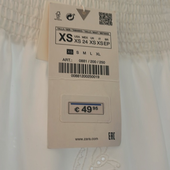 Zara White EyeletSkirt 🤍🆕 ‼️PRICE DROP‼️ - Picture 3 of 6
